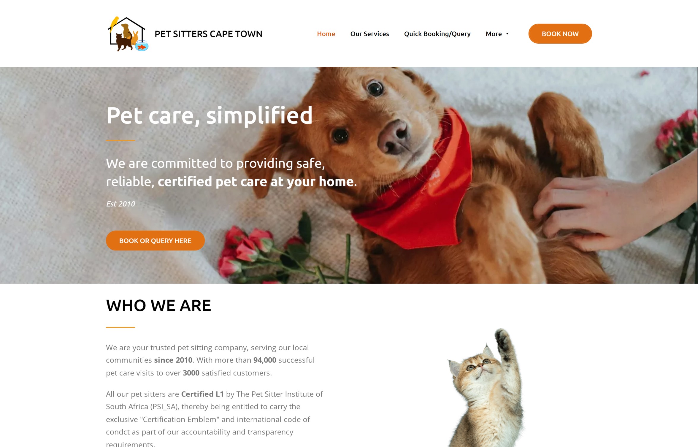 petsitter website image