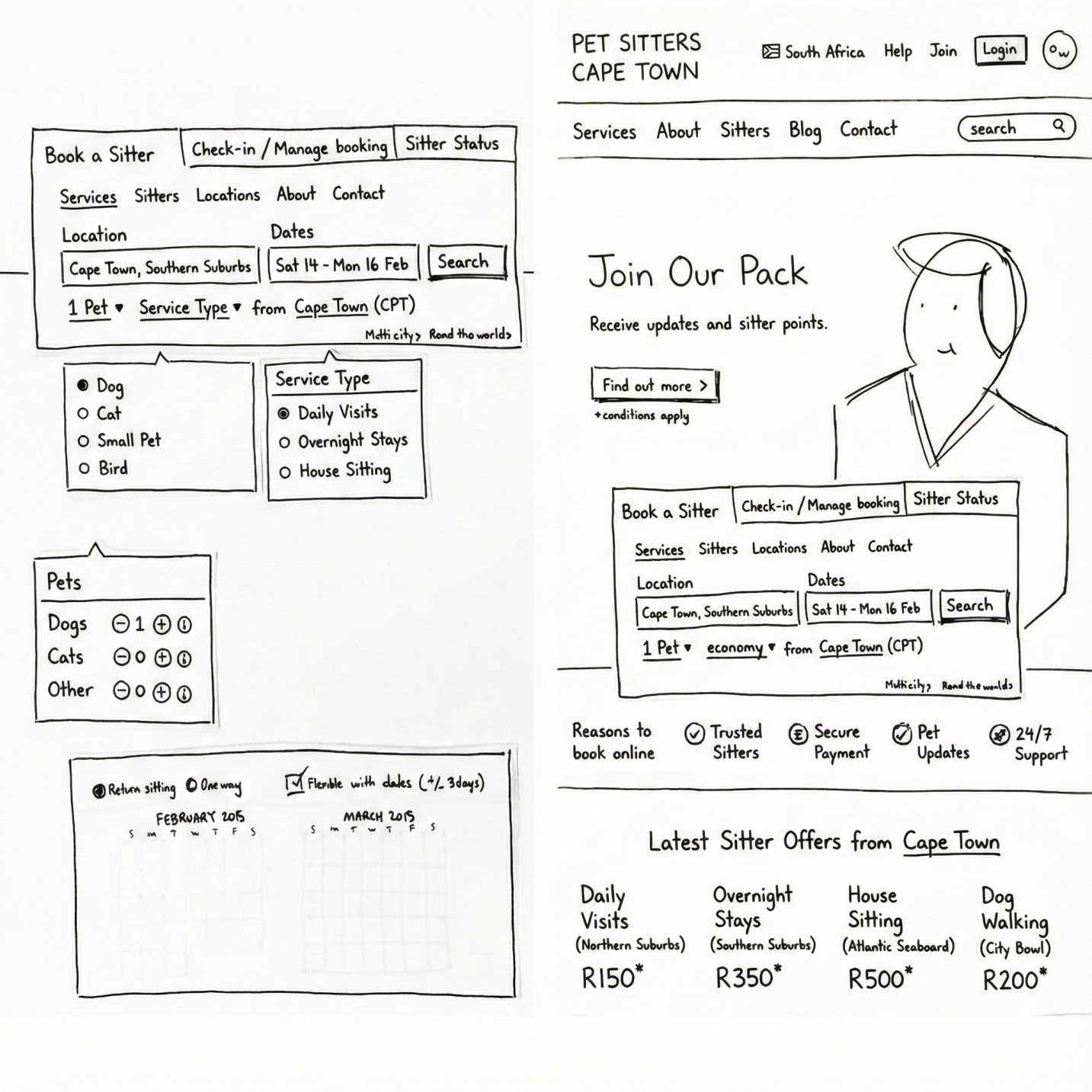 Website sketch